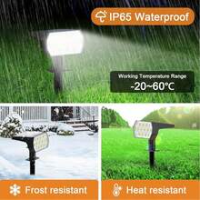 6pcs Garden Solar Tree Lights Outdoor Solar Spotlights, 24 Large LED Solar Lights Outdoor Garden Solar Lights, Dusk To Dawn Solar Lights, With 2 Lighting Modes, Solar Landscape Spotlights, Decorative Garden, Outdoor Multi-Scene Solar Spotlights - 6 chiếc màu trắng - Xem 3