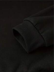 Hombres Sudadera con estampado de extraterrestre - Negro - Ver 4