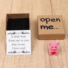 1pc "Open Me" Surprise Gift Box Set - Thoughtful Keepsake For Birthday, Anniversary, Valentine's Day, Wedding And Couples | Includes Love Card, Paper Materials, Cartoon Design, English Language, Premium Luxury Craftsmanship | Fantasy Design | Paper Craft, Bear Home Decor - Multicolor - View 10