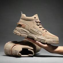 Herren Buchstaben Muster Lässig Warm Schneestiefel für den täglichen Gebrauch - DZ158 Khaki - Übersicht 5