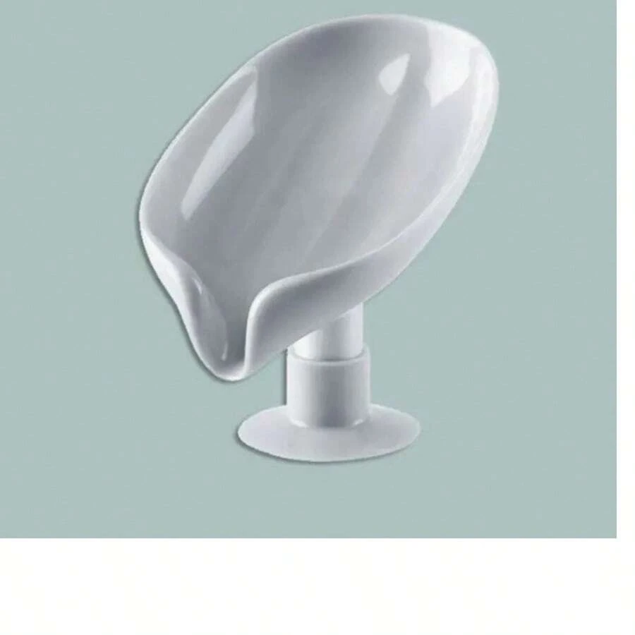 1Pc Shell Shaped Soap Dish, Wall-Mounted Drainage Soap Holder Shelf, Creative Soap Box, Keeps Soap Bar Dry And Clean, Easy To Clean, Bathroom Wall Mount Soap Rack, Extends Soap Lifespan - Multicolor - View 1