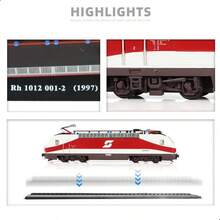 - Modelo de locomotora 1: 87 para 1997 Kh 1012 001 - 2 acabado coleccin de modelos de pista de tren no requiere montaje, decoracin de tren regalo para adultos rojo - 07.rojo+blanco - Ver 4