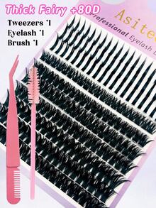 Asiteo 200 Pcs Russian Lash Extensions Kit Spikes Lash Individuals 3D Volume Eyelash Clusters D-Curly Lash Clusters Kit 9-18MM DIY Eyelash Extensions, 2 Styles Lash Clusters Spike Lashes Individual Lash Clusters, Multi-Type Natural Look, Spikes/40D Reusable Individual Segmented False Eyelashes Wispy&Ultra Soft DIY Eyelash Extension At Home Lash Clusters, Eyelash Clusters, Individual Eyelashes, Lashes, Fake Lashes - D - 查看 17
