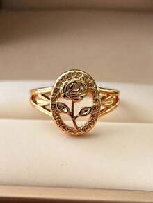 Elegant Golden Bow Love Ring, Cute Dainty Bowknot Promise Stackable Rings For Women, Suitable For Wedding Engagement Party Daily Wear, Birthday Anniversary Valentine's Day Jewelry Gift For Her,Mom,Mother,Mother's Day,Gift - Vàng 2 - Xem 1