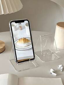 2/1 Pc Unisex Mixed Color Desktop Phone Holder Lightweight & Durable Material With Non-Slip Edge/Convenient Charging Port/Universal For Phones & Tablets Suitable For Home/Office/Study/Travel Portable Cute Stylish Stable Stand For Valentine's Day Mother's Day Father's Day Graduation Season Gift