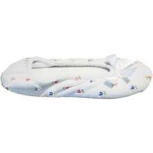 WSXC Isotoner Women's Embroidered Terry Ballerina Slippers - 白色軟領結 - 查看 2