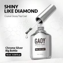 GAOY Crystal Glossy Gel Top And Base Coat Set, 16ml 2 Pcs High-Gloss Top Coat And No Wipe Foundation Combination For UV Light Gel Nail Polish - MàuC - Xem 2
