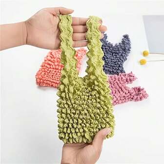 Magic Elastic Handbag, New Inner Bladder Bubble Bag, Stretchable Shopping Handbag, Large Capacity Reusable Shopping Bag, Shrink Pleated Universal Bag