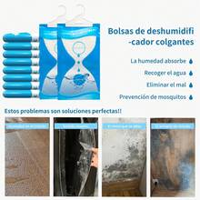 HAUTREK - 6 Bolsas Absorbentes de Humedad de 230g cada una, con Indicador de Nivel, Aroma Natural y Eliminación Automática de Humedad, Antimoho para Armario, Clóset y Coche - Verde - Ver 5