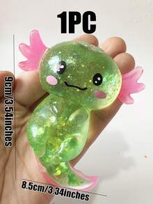 1pc Glitter Crystal Goose/Duck/Penguin/Animal Shaped Soft Slow Rebound Sticky Stress Relief Toy, Cute & Suitable For All Ages, Ideal For Holiday, Birthday, Easter, Halloween, Christmas Gifts - 彩色 - 查看 27