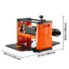 Thickness Planer, Two Speed, 13-Inch Width Worktable Power Benchtop Planer, Three-Blade, 2000W 23500 RPM Powerful Motor, Dual Rollers, Over Protection, Woodworking For Hard & Soft Wood Material - US B Type Plug(110-127V) - View 11