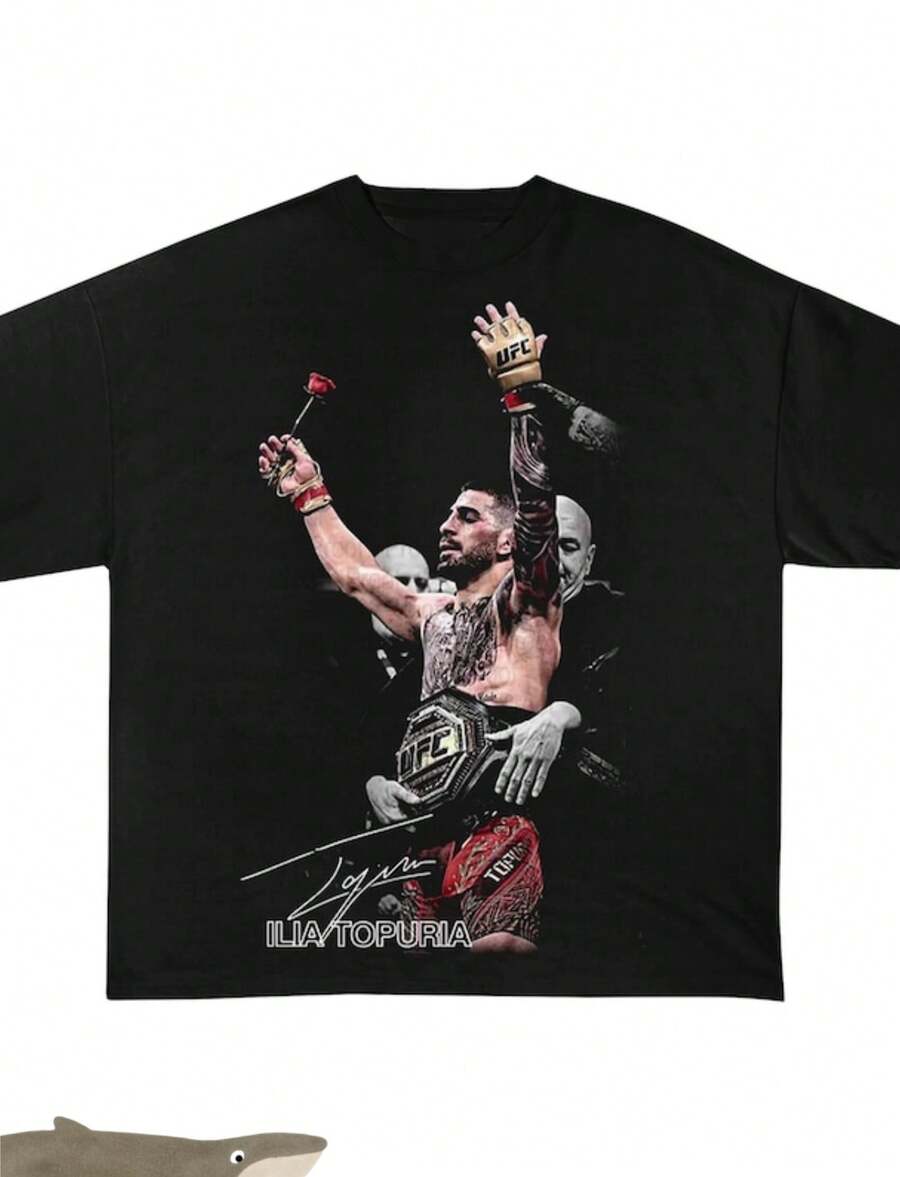 Ilia Topuria Shirt, Professional Fighter Spanish ,Georgia El Matador ,Retro Vintage Shirt Design - màu đen - Xem 1