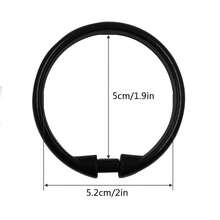 Black Shower Curtain Hooks Rings, 12 Pcs Circular Plastic Shower Curtain Rings For Bathroom, Plastic Shower Curtain Hooks For Shower Curtain Rod, Black Shower Hooks Rings For Shower Curtain,Black - 黑色的 - 查看 6