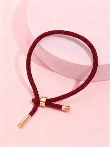 1 قطعة أساور خيط أنيقة وفاخرة للمراهقات، يمكن ضبطها وسحبها بحرية. إنها إكسسوار يومي للفتيات وهدية للمناسبات! - متعدد الألوان - مشاهدة 4