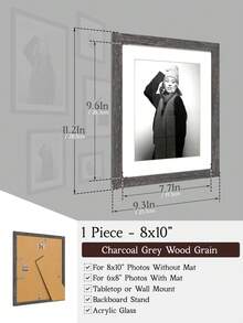 1个5x7/8x10/8x8/12x12/12x16英寸复古风格相框，采用质朴的红棕色木纹，可作墙面装饰，充满怀旧气息，配有衬垫，做旧表面工艺，材质独特，可作拼贴画廊相框，是承载经典怀旧故事的理想礼物。