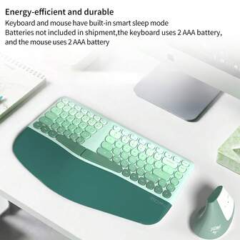 Combo de teclado y mouse inalámbrico MOFII, diseño ergonómico, apariencia elegante, esencial para oficina y juegos, compatible con portátiles y tabletas, un regalo perfecto para novios y novias en el Día de San Valentín, temporada de regreso a clases, cumpleaños, Halloween y Pascua