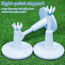 Adjustable Golf Ball Tee, Raise Swing Height Golf Accessories, Durable Multi-Prong Ball Stand Reduces Friction, Solid Sky Blue & White - Multicolor - View 3