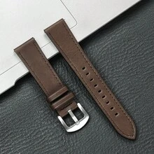 20mm 22mm 超细纤维皮革表带,兼容三星 Galaxy Watch 7 6 5 4 40mm 44mm GearS3 表带,复古手镯式表带,适用于 Redmi Watch 3/5 Lite/Active - 20mm - 查看 20