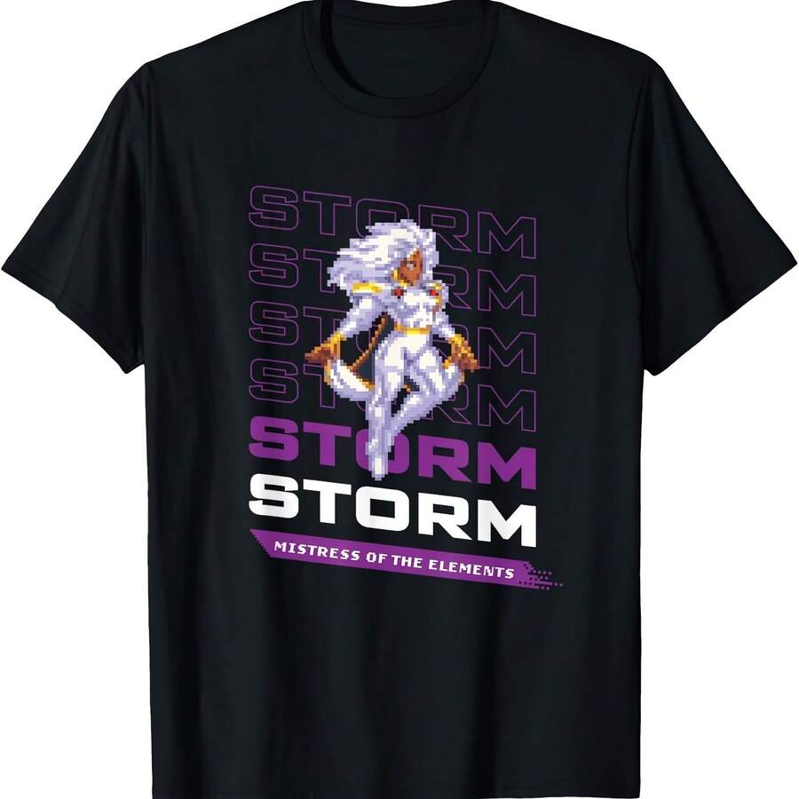 Camiseta Coic Invasion Game Storm X- Retro Pixel Graphics- - Black 1 - View 1