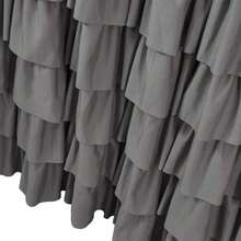 Gray Shower Curtain,36-Inches Wide Stall,Grey Ruffled Bath Curtains For Bathroom,Fabric Farmhouse Decor,Soft Touch Decorative Cloth Texture,(72 Inch Long,1 Panel),36inchWx72inchL(Packof1),Grey - 灰色 - 查看 7