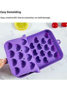 1 pezzo Vassoio per cubetti di ghiaccio in silicone da 25 celle, stampo per cubetti di ghiaccio a forma di cuore, stampo per palline di ghiaccio piccole, stampo per cubetti di ghiaccio per whisky, stampo per cubetti di ghiaccio alla frutta con coperchio, stampo per sapone fatto a mano a forma di uva, stampo per cubetti di ghiaccio per uso domestico, adatto per uso familiare estivo, stampo per cubetti di ghiaccio per frigorifero, congelamento, feste, viaggi, matrimoni, compleanni, cucina, conservazione, all'aperto, forniture per il Ringraziamento, stampo per cubetti di ghiaccio, macchina per il ghiaccio, accessorio da cucina - Multicolore - Visualizzare 7