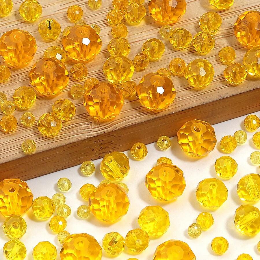 50-200 hạt pha lê Áo sáng bóng & hạt thủy tinh vàng, hạt trang sức thủ công đa năng thời trang cổ điển DIY, hạt giãn cách thích hợp làm vòng tay tình bạn, hoa tai, mũ đội đầu, mặt dây chuyền, đồ trang trí quần áo, đồ thủ công và phụ kiện thời trang sáng tạo