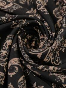 Chân váy dài EARO Chic dành cho nữ, họa tiết Paisley đen, chất liệu không co giãn, đa năng cho mọi dịp. - màu đen - Xem 5
