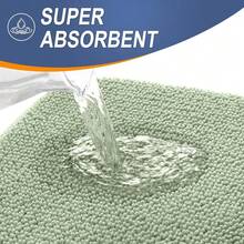 OLANLY Thick Memory Foam Bath Mat Rug 24x16, Extra Soft Absorbent Bathroom Rug, Quick Dry Bath Mats, Non-Slip, Machine Washable Carpet For Bathroom, Tub And Shower, Home Decor Accessories, Sage Green,24inchx16inch,SageGreen - SageGreen - View 4
