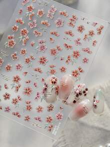 1 Sheet Light Luxury Metal Nail Sticker Butterfly/Flower Self-Adhesive Nail Transfer Sliders Wraps Manicures Foil Golden Decorative Nail Decals Nail Stickers - Multicolor - View 4