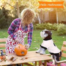 YHEKE 6 Piezas Disfraz de Mascota de Halloween Ropa para Perro y Gato Disfraz de Mascota Fiesta de Cosplay para Perros Pequeños Medianos Gatos Ropa Calabaza/Fantasma M - Pequeño - Ver 6