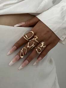 17KM Set de 6 anillos metálicos con acabado brillante, con forma asimétrica de flor y perlas falsas, en estilo vintage retro, adecuados para uso diario, vacaciones, citas, fiestas, regalos, días festivos, banquetes y cumpleaños de mujeres