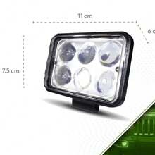 Par Barra Mini Faro 6 Lupa 4 Pulgadas Luz Blanco Con Base MODELO FLA 24 - Blanco - Ver 3