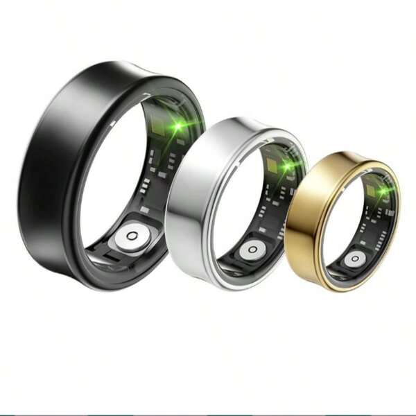 Unisex Smart Ring Fitness Tracker - Waterproof Health Ring With Sleep Tracking, Heart Rate & Blood Oxygen Monitoring, Home Healthcare, Step & Calorie Counting, Gesture Slide Video Playback, Built-In Motion Gesture, Comfortable Wear. Double Tap Finger To Switch Videos. (15/20mAh Rechargeable Battery) Rose Gold Size 7/8/9/10/11/12, New Year/Christmas Gift