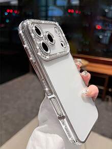 亮片、水钻奢华电镀透明手机壳，兼容 17 Pro Max、17 Pro、16e、15、14、13、12、11 Pro Max Plus、X、XS Max、XR、Pro Plus、Galaxy、Honor、OPPO、Redmi A3、13C、14C、Note 10、11、12、13、14 Pro+、Infinix Smart8、9，闪亮镜头保护套 - 銀色 - 查看 8