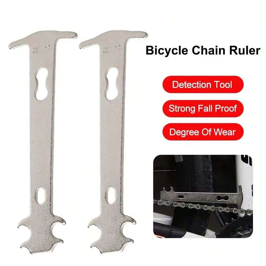 1pc Bicycle Chain Wear Checker Repair Tool Bike Chains Gauge Measurement Ruler MTB Chain Replacement Repair Tool Cycling Accessories