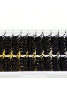 Sulv 14 Rows 168pcs Cluster Lashes D Curl 12-14-16mm Mixed/14-16-18mm Mixed/14-16-18-20mm Mixed DIY Lash Extensions For Self Application At Home - Black - View 7