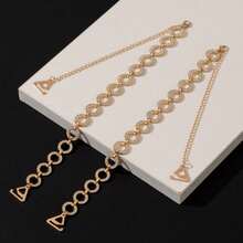 2 Pcs/ 1 Pair Rhinestone Bra Strap Decorative Adjustable Invisible Shoulder Strap Silvery Nonskid Bra Belt Lingerie Straps For Women Bra Tops Wedding Dress For Rave