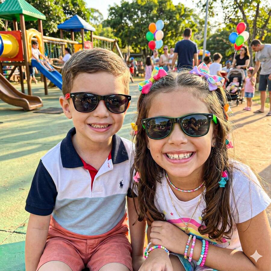 Ilook Unisex Children's Sunglasses, Casual, Black, Multicolor, UV Protection, Durable - 紅色 - 查看 1