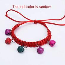 Handmade Woven Painted Bell Collar For Dogs And Cats - Multicolor - View 14