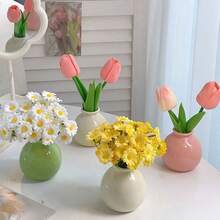 1 bông hoa tulip bằng gốm nhân tạo, trang trí chân thực, trang trí để bàn hoặc treo tường, thích hợp cho sinh nhật, kỷ niệm, ngày của mẹ, giáng sinh, sự kiện, quà tặng ngày lễ tình nhân - Nhiều màu - Xem 2