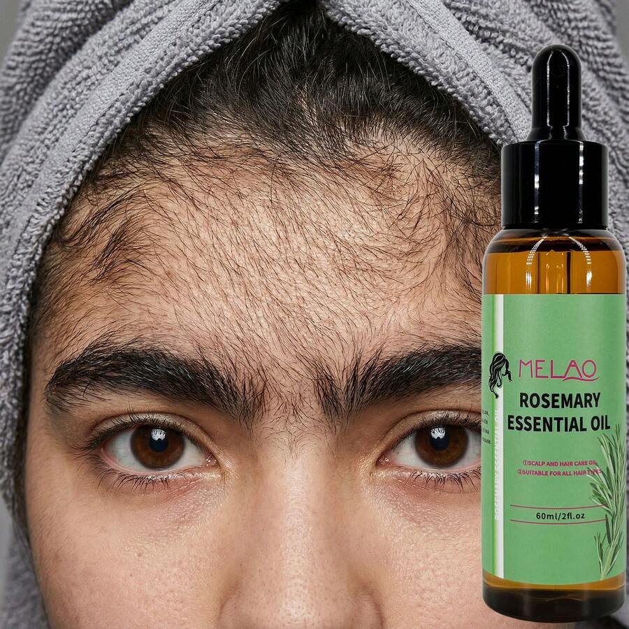 MELAO Organics Rosemary Hair Oil, Split Ends & Dry Scalp Treatment - Hair Essential Oils For Strengthening, Soothing, Moisturizing & Encouraging Longer, Healthier Hair