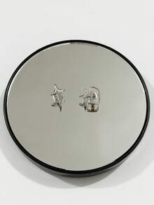 1 Set Hollow Smooth Zirconia Inlaid Four-Pointed Star Fashion Hip-Hop Tooth Jewelry, Unisex, Christmas Couples Gift, Music Festival Accessory - Multicolor - View 7