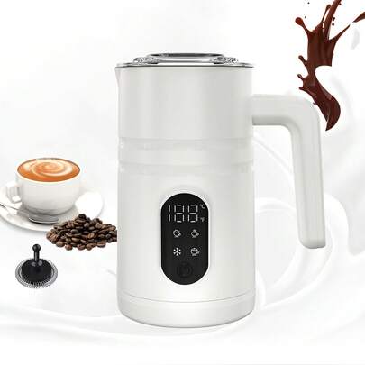 Electric Milk Frother, 4 In 1 Automatic Milk Frothers Milk Steamer Milk Heater And Warmer Hot Or Cold Milk Foamer Maker With Magnetic Stirring Head For Cappuccino Chocolate Latte Coffee Electric Milk Frother Automatic Hot & Cold Foam Maker Auto Shut-Off Durable Stainless Steel Milk Frother Enjoy Perfect Milk Froth In 2 Min For Macchiato
