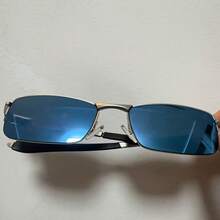 Adult Sunglasses Villain Magnifying Glass Mirrored Frameless Square Frame - C12 - View 4