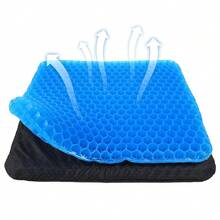 Yimiyaa Gel Seat Cushion, Double Thick Egg Gel Cushion For Pressure Pain Relief, Breathable Wheelchair Cushion Chair Pads For Car Seat Office Chair Blue,Blue - Blue - View 1