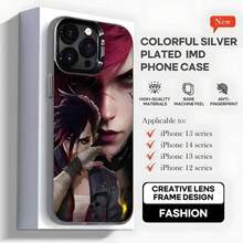 Funda para teléfono Caitlyn Vi CaitVi A-Arcane para 17,16,15,14,13,12,11,Pro,MAX,plus, cubierta negra mate a prueba de golpes - Z8 - Ver 4