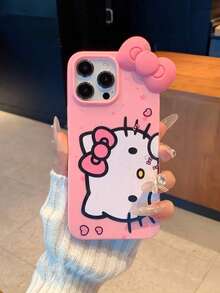 Sanrio New Design 3D Bow Anti-Drop Phone Case, Premium Phone Case Compatible With Apple 11 12 13 14 15 16 Pro 16 Pro Max 14 Plus 15 Plus 16 Plus 17, Designed For Women - Multicolor - View 2