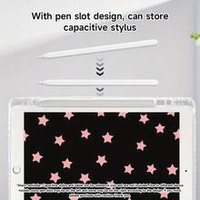 1pcs With Pen Slot Premium Soft Silicone Material Protective Cover, Suitable October 2022 2inch Transparent Acrylic Case With Pen Slot Storage, Laser Paper, Single Base, Compatible With/8/9,4/5/6, With Cute Patterns, Suitable 10 5inch . Accessories. School Students Online Classes Note-Taking Office Workers Remote Meetings Business Presentations Content Creators Editing Vlogging Live Streaming Daily Use, Fashion-Forward Girls Women Teens Digital Accessory - 白色 - 查看 4