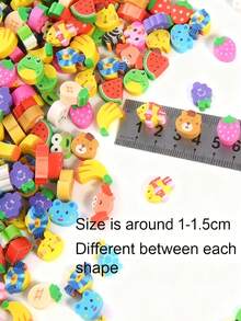 200 件迷你动物橡皮擦 - 各种卡通小橡皮擦，适用于课堂奖励、派对礼物和有趣的学校用品，各种颜色和设计，有趣的学习工具 | 有趣的设计 | 耐用橡皮擦，返校季节，办公用品，学校用品，生日礼物，返校礼物，卡通形状，橡皮擦，（这些橡皮擦非常小，购买前请检查尺寸！！！） - 彩色 - 查看 7