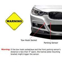 KKXY IDMTOY No Drill Front Bumper Tow Hook License Plate Mounting B Adapter Kit Cpatible With BMW E82 E88 128i 135i 1M E39 E90 E91 E92 E93 328i 335i M3 X5 X6 Etc - 黑色 - 查看 4